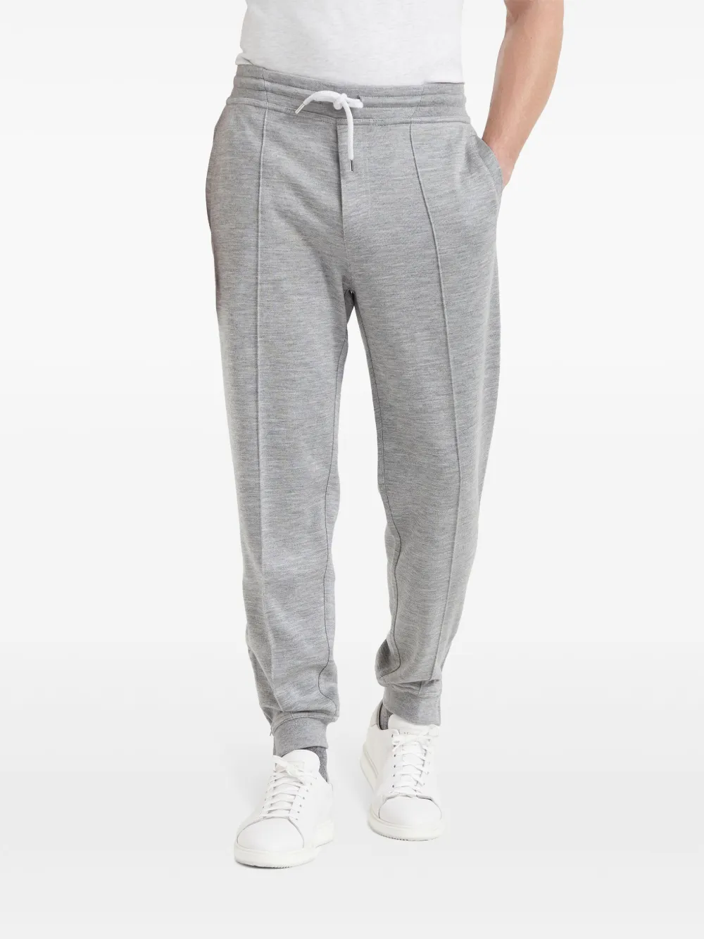 Brunello Cucinelli Plooibroek met trekkoordtaille Grijs