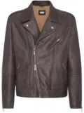 Brunello Cucinelli shearling-lined leather jacket - Black