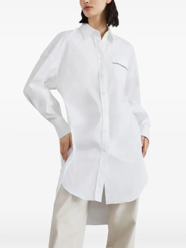 Brunello Cucinelli モニーレ シャツ | ホワイト | FARFETCH JP