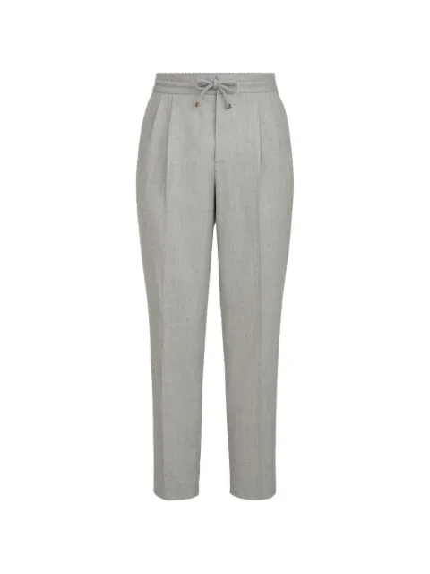 Brunello Cucinelli pressed-crease wool trousers
