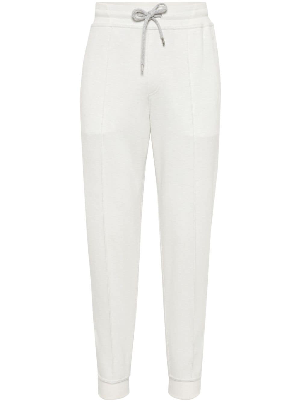 Brunello Cucinelli Drawstring-waistband Track Trousers In White