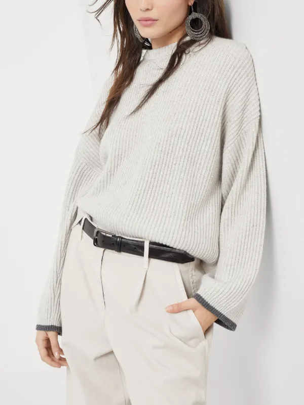 BRUNELLO CUCINELLI グレーとホワイトのニットベスト BRUNELLO CUCINELLI グレーとホワイトのニットベスト BRUNELLO