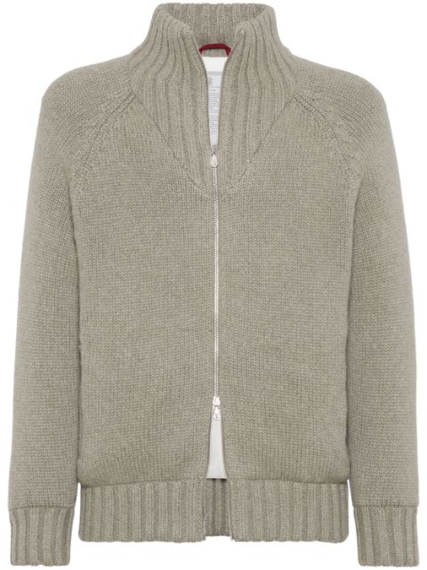 Brunello Cucinelli padded cashmere cardigan Men