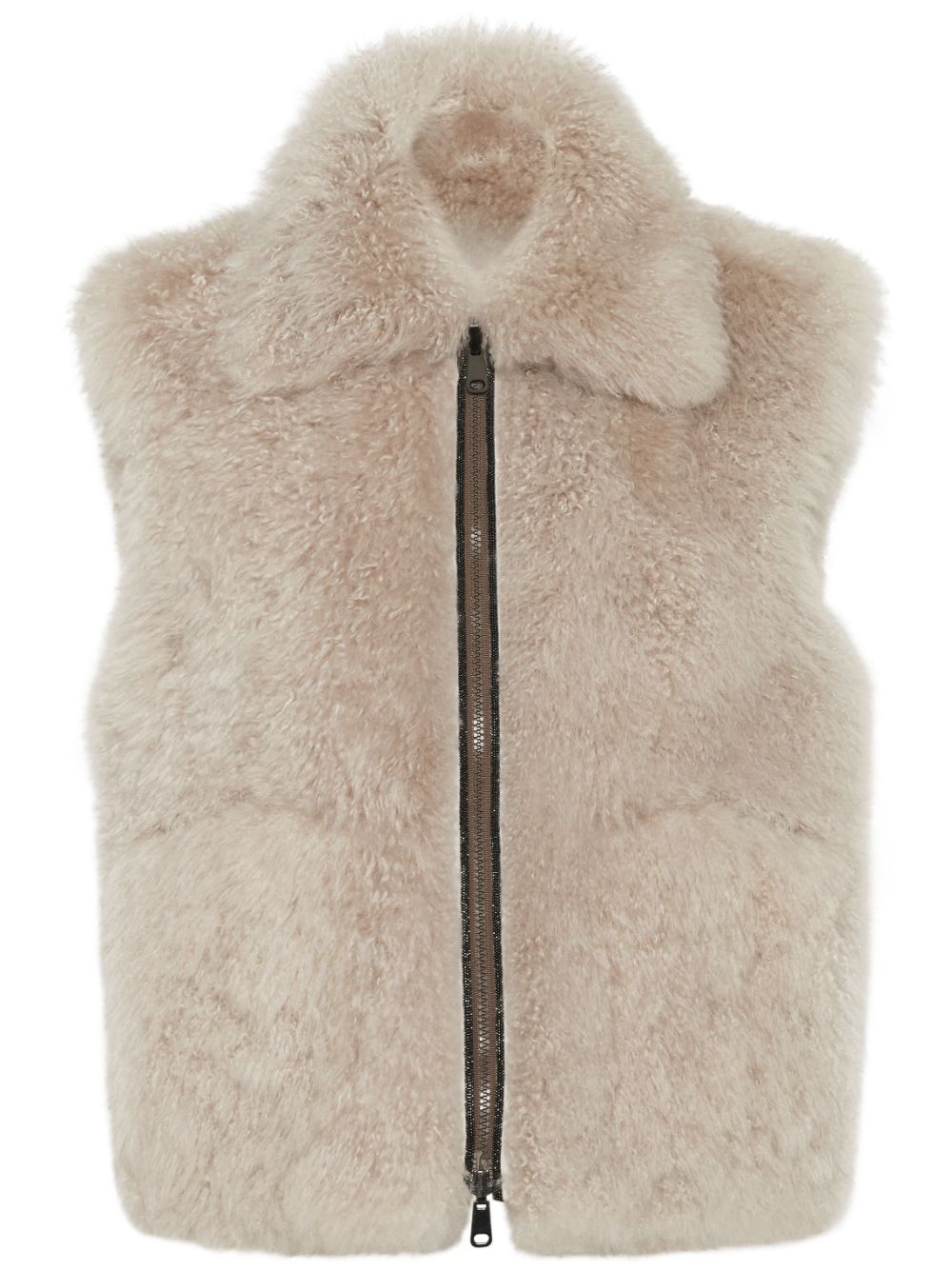 Brunello Cucinelli shearling reversible waistcoat - Neutrals