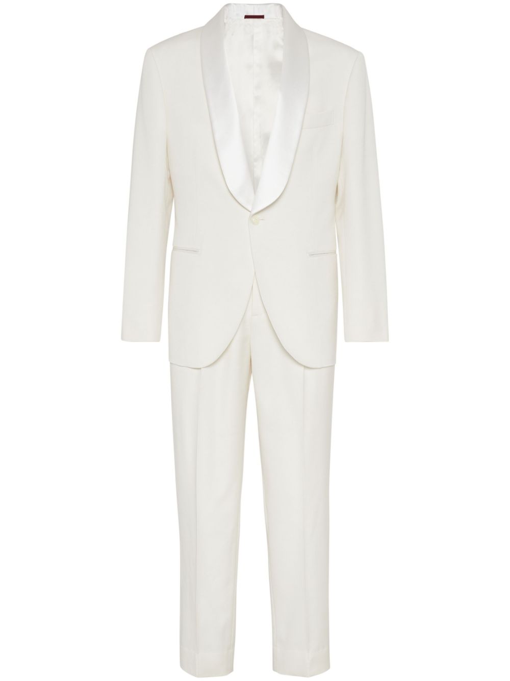 Brunello Cucinelli tailored single-breasted suit - White