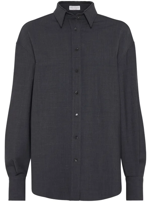 Brunello Cucinelli モニーレ シャツ | グレー | FARFETCH JP