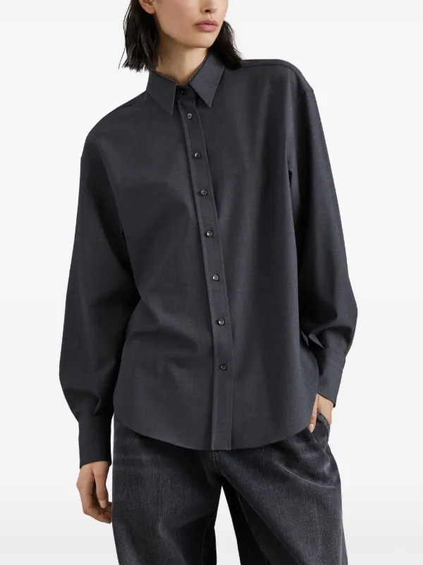 Brunello Cucinelli モニーレ シャツ | グレー | FARFETCH JP