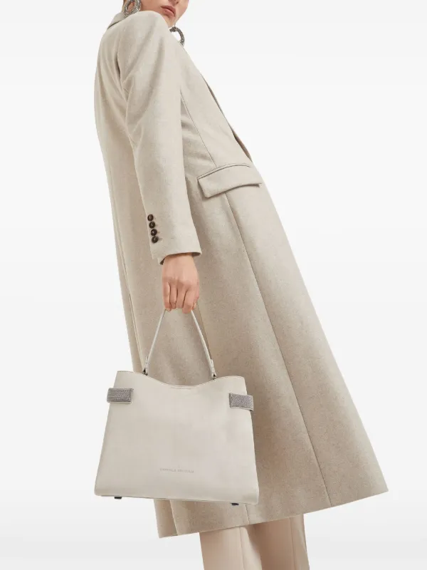 【関税&送料込み】Brunello Cucinelli 'Essence' Large Handb Brunello Cucinelli Essence Tote Bag | Grey | FARFETCH JO