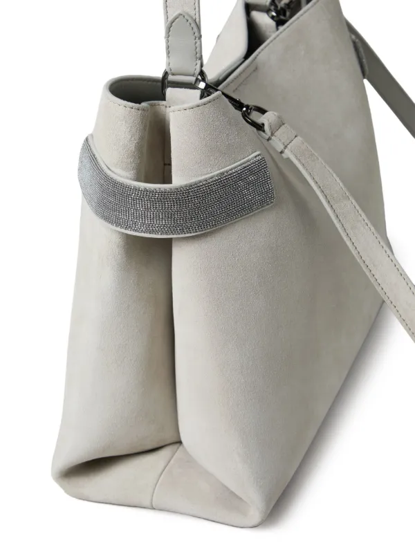 【関税＆送料込み】Brunello Cucinelli 'Essence' Large Handb Brunello Cucinelli Essence Tote Bag | Grey | FARFETCH JO