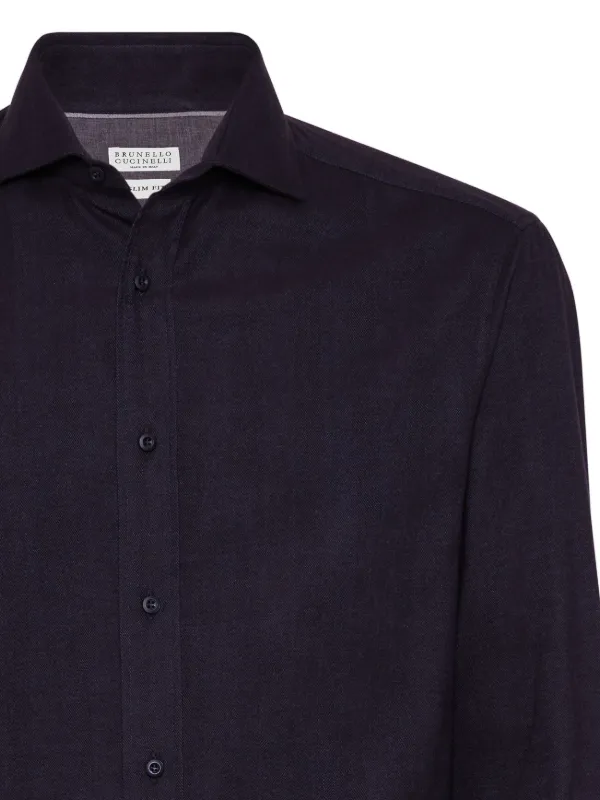 Brunello Cucinelli Camisa De Mangas Longas | Azul | FARFETCH BR