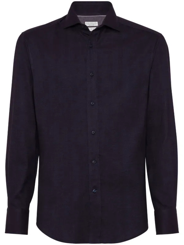 Brunello Cucinelli Camisa De Mangas Longas | Azul | FARFETCH BR