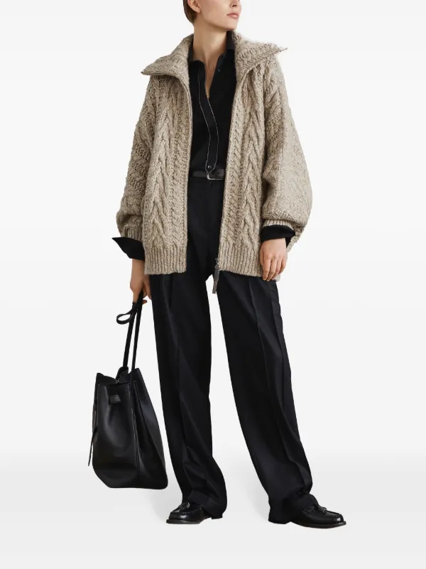 BRUNELLO CUCINELLI モニーレブラック Brunello Cucinelli モニーレディテール ワイドパンツ