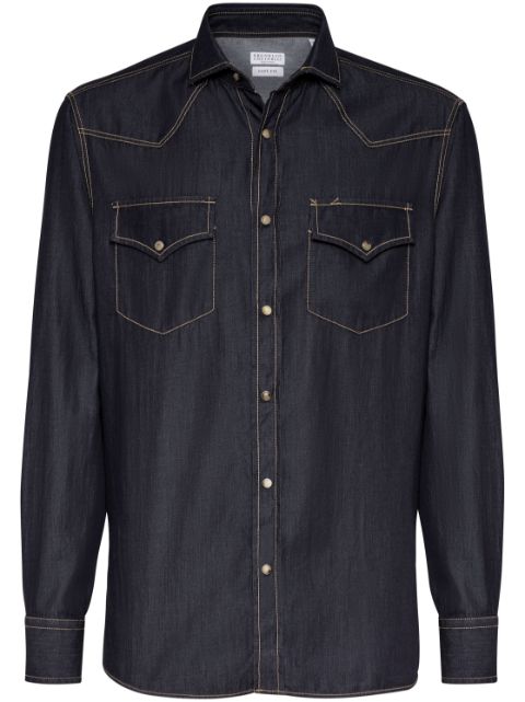 Brunello Cucinelli denim cotton shirt Men