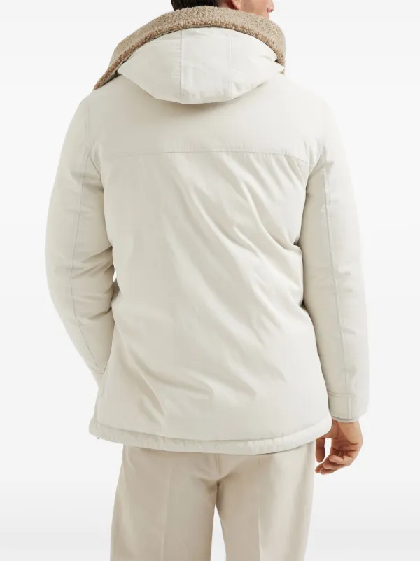 Brunello Cucinelli パデッドジャケット | ホワイト | FARFETCH JP