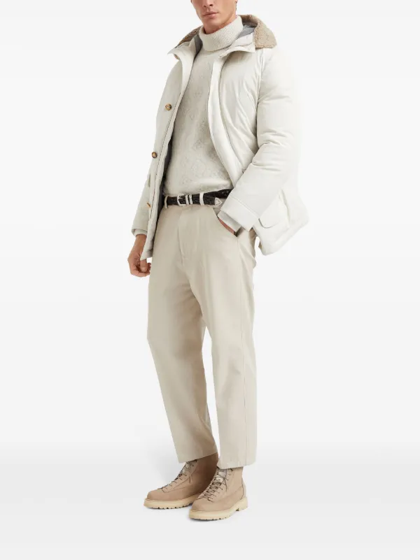 Brunello Cucinelli パデッドジャケット | ホワイト | FARFETCH JP