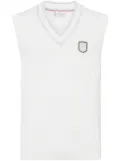 Brunello Cucinelli cable knit vest - White