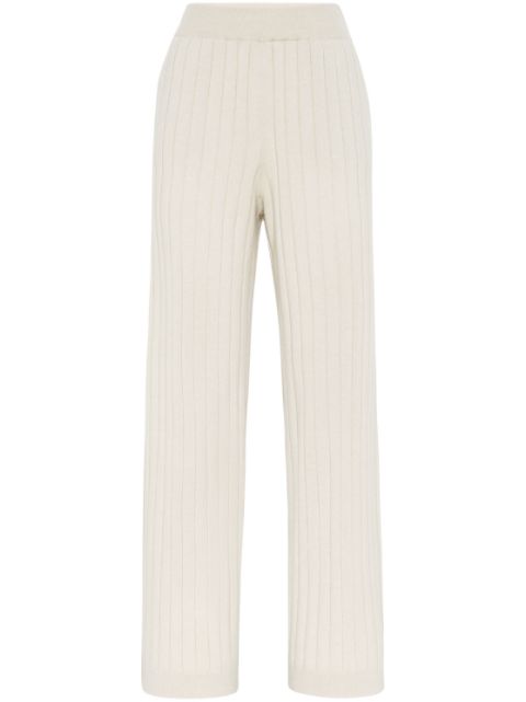 Brunello Cucinelli ribbed-knit cashmere pants Women