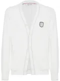 Brunello Cucinelli cable knit cardigan - White