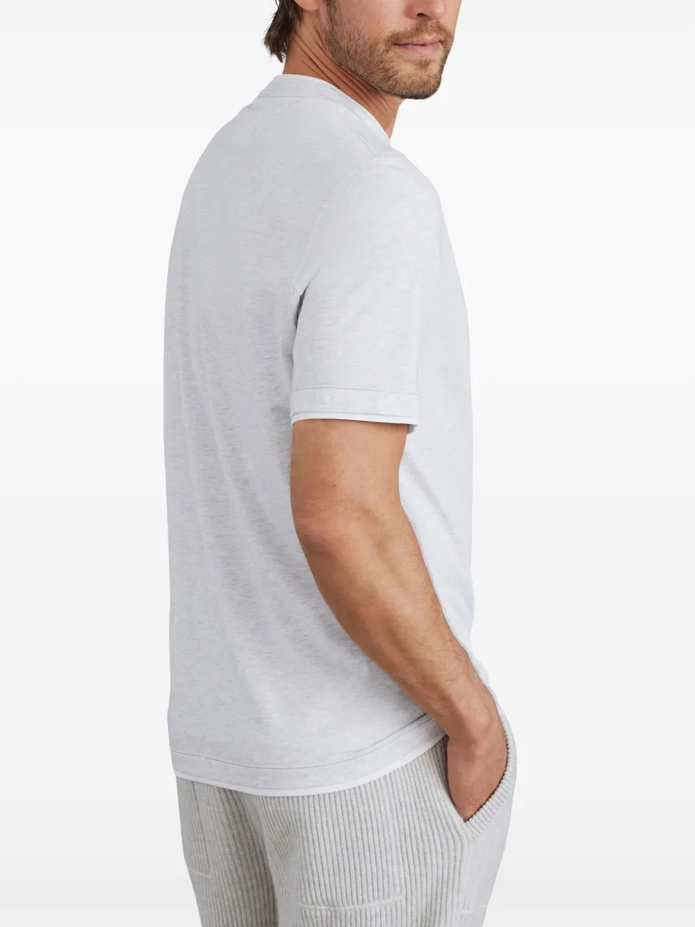 Brunello Cucinelli T-shirt met geborduurd logo Wit