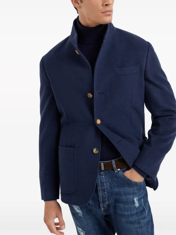 Brunello Cucinelli water-resistant Cashmere Blazer | Blue