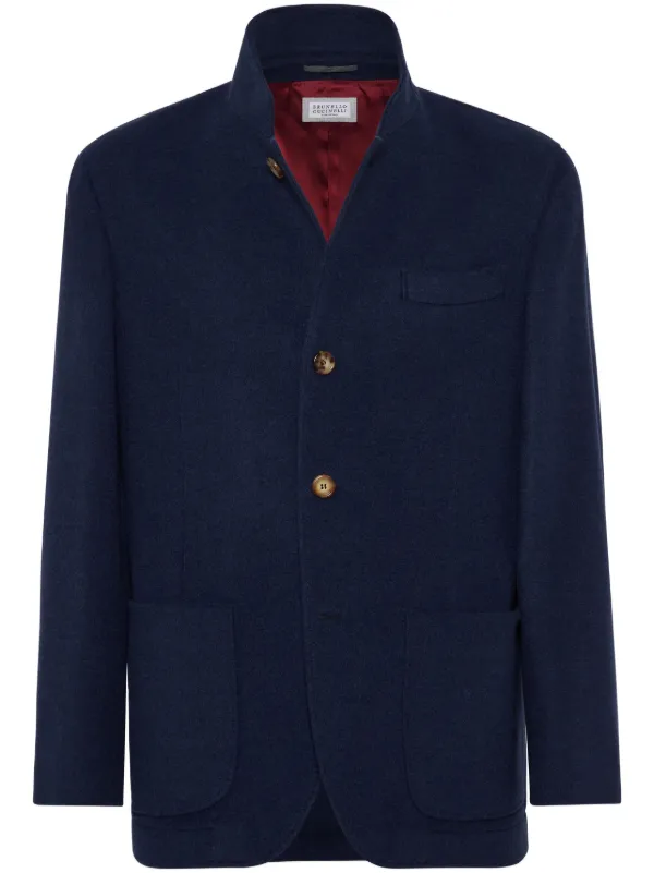 ジャケット BRUNELLO CUCINELLI Brunello Cucinelli Jackets Clear Blue Brunello Cucinelli - Light Blue Denim Jacket | Mitchell Stores