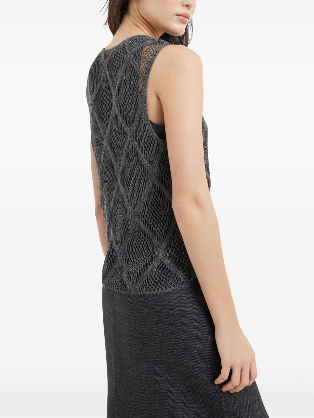 Brunello Cucinelli open-knit vest Women