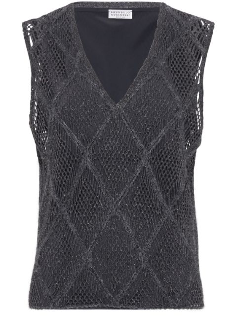 Brunello Cucinelli open-knit vest Women