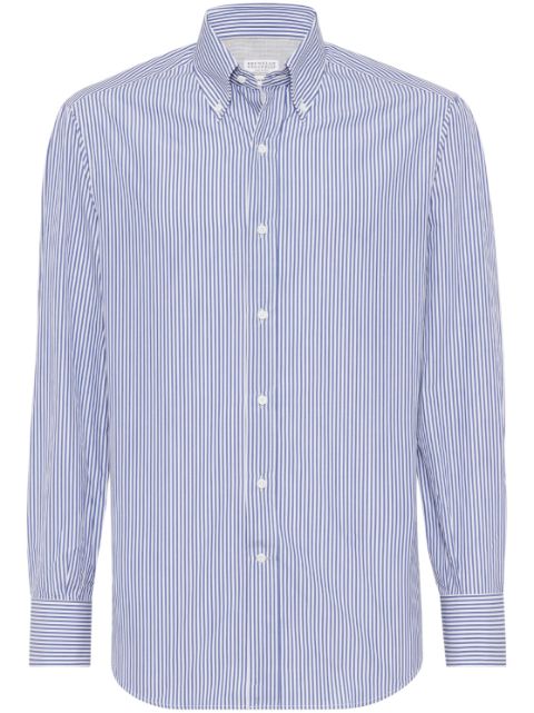 Brunello Cucinelli striped cotton shirt Men