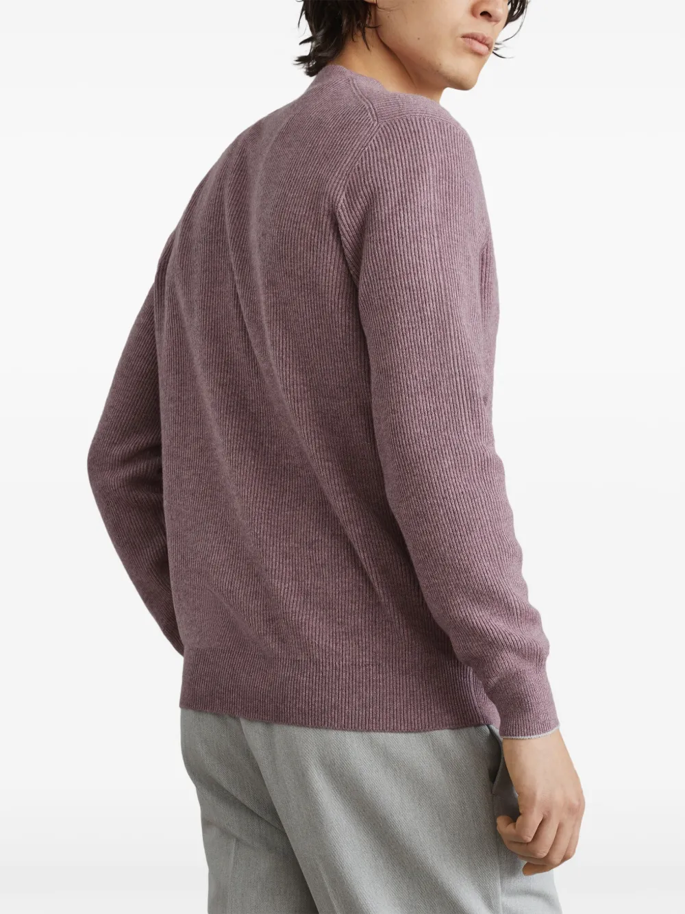 Brunello Cucinelli Geribbelde trui Rood
