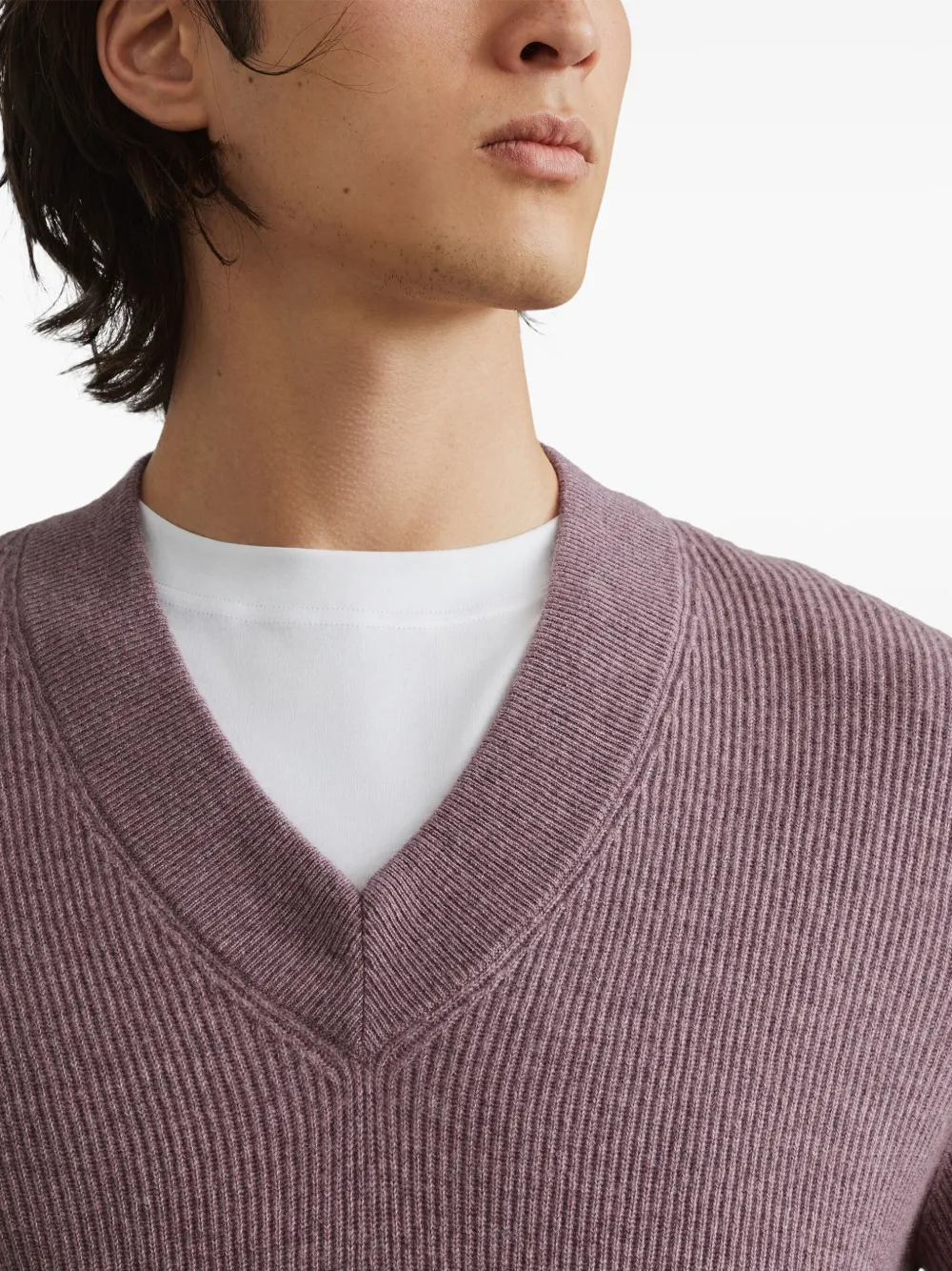 Brunello Cucinelli Geribbelde trui Rood