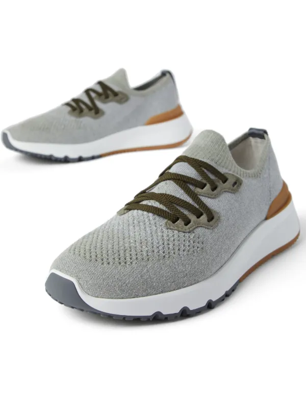Brunello Cucinelli Tênis Com Estampa De Logo | Cinza | FARFETCH BR