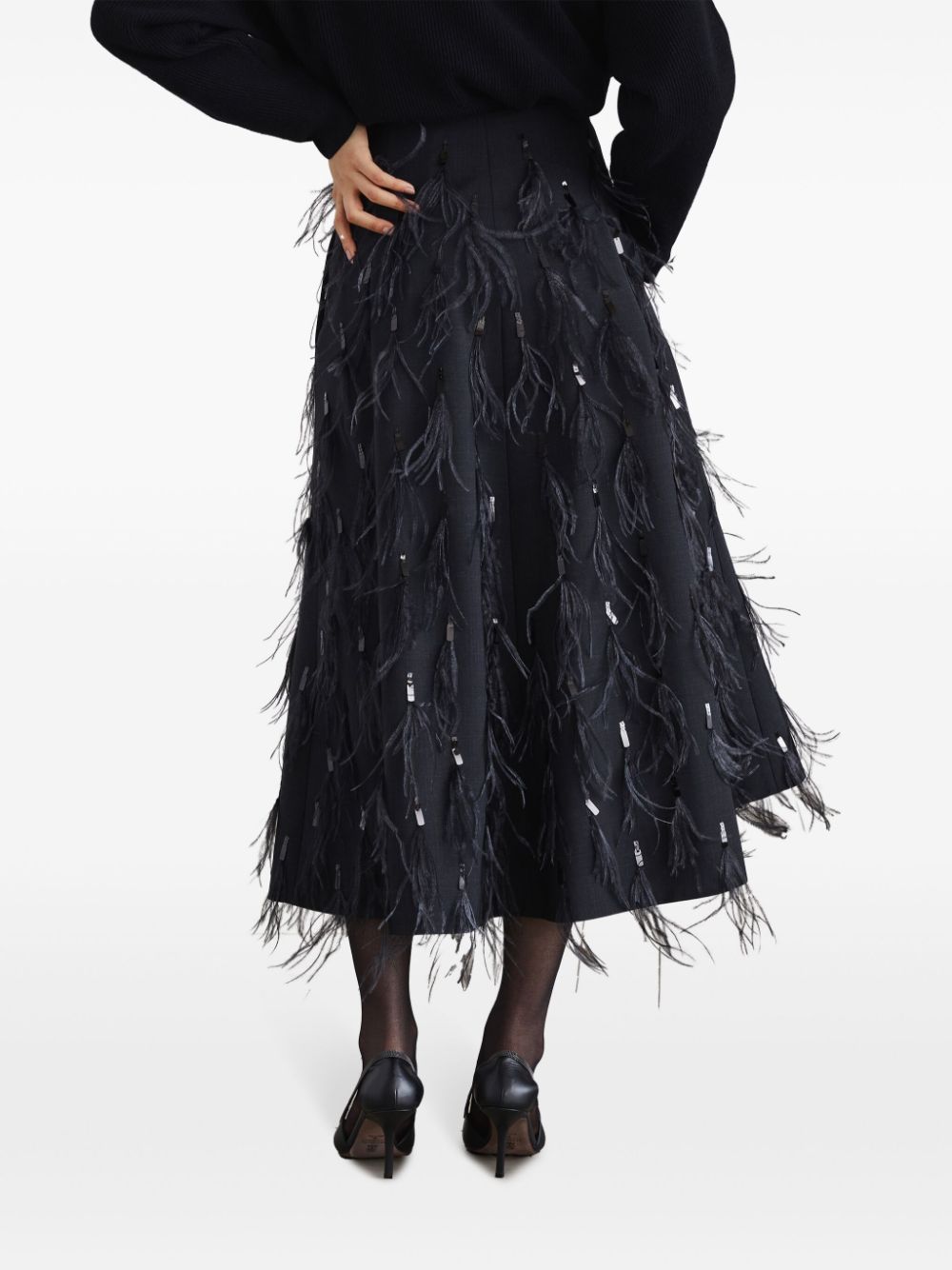 Get the best price Brunello Cucinelli feathered skirt Women