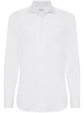 Brunello Cucinelli bib detail cotton shirt - White