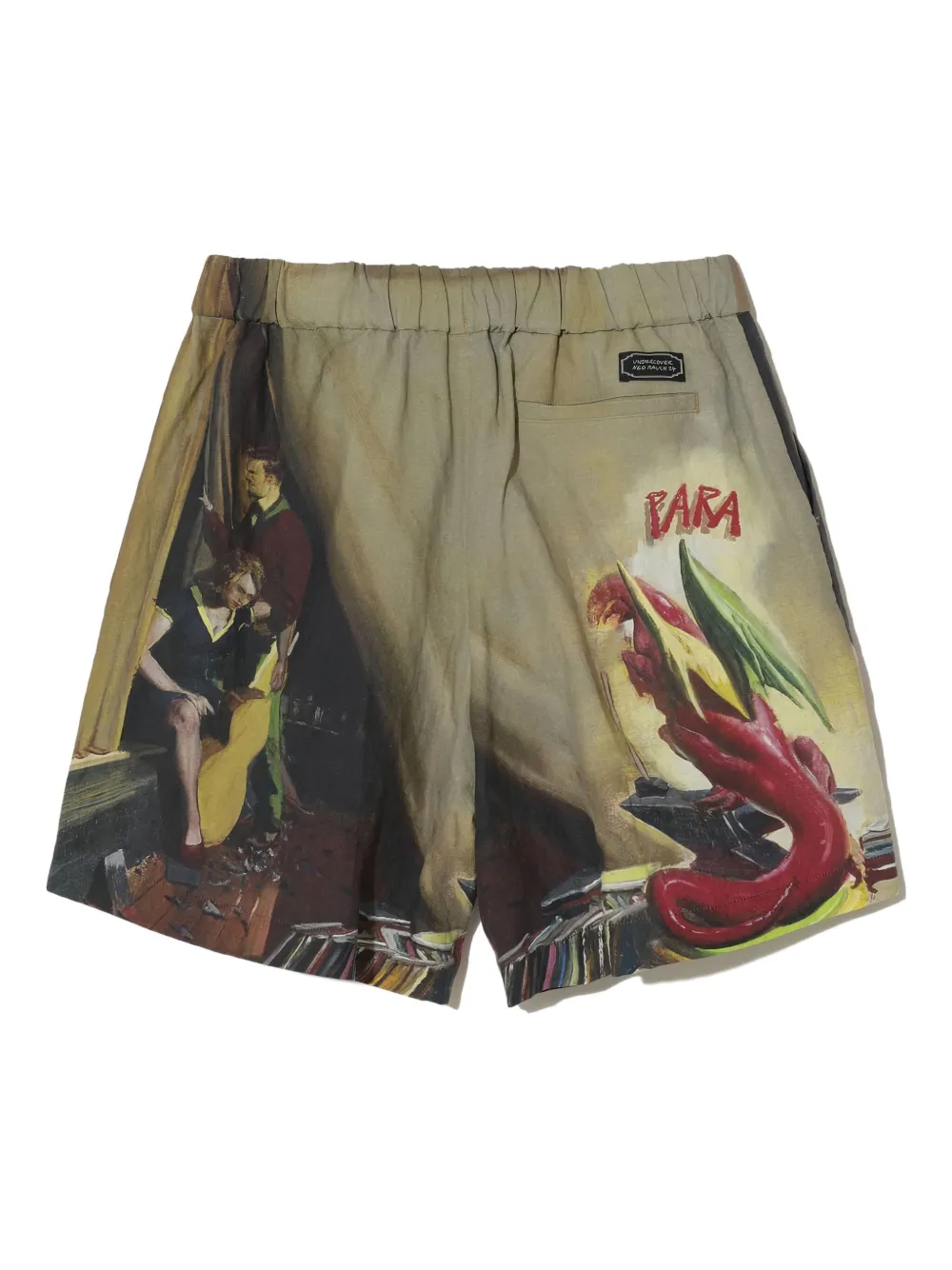 Undercover Elasticated Printed Shorts In Multi