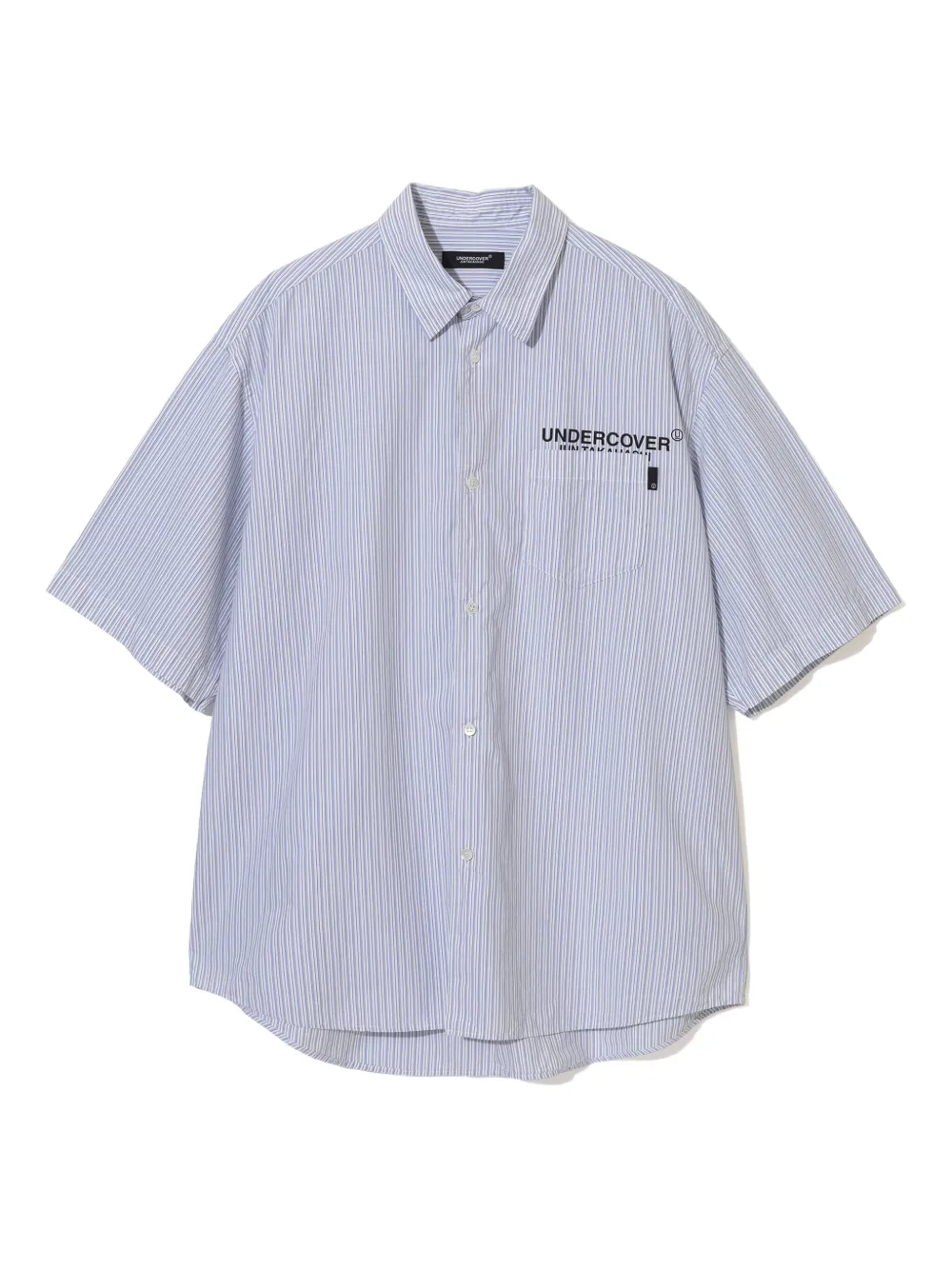 Undercover Striped Pocket-detailed Shirt In White