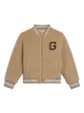 Golden Goose Kids logo patch bomber jacket - Neutrals