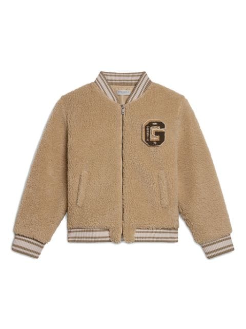 Golden Goose Kids chamarra bomber con parche del logo