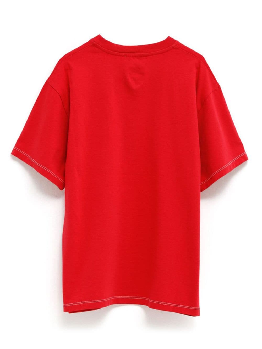 Shop Aries Slogan-print Cotton T-shirt In Red
