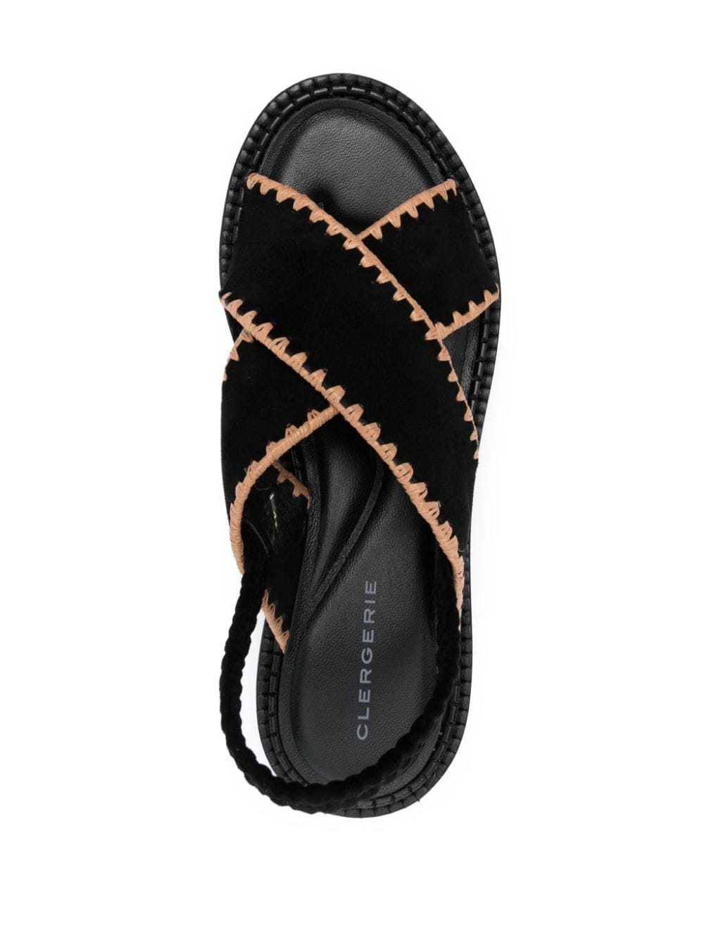 Shop Clergerie Freedom 45mm Wedge Sandals In Black