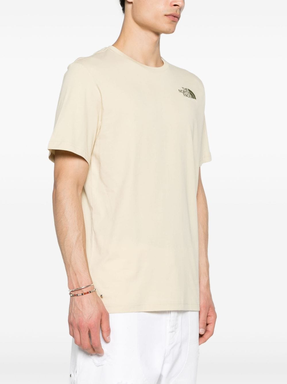 The North Face logo-print cotton T-shirt Beige