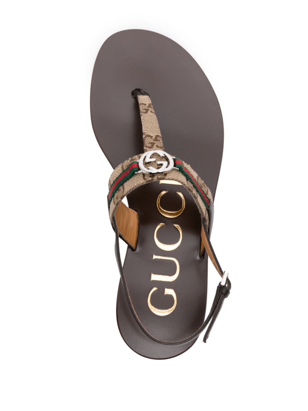 Gucci Sandalen met GG-logo Beige