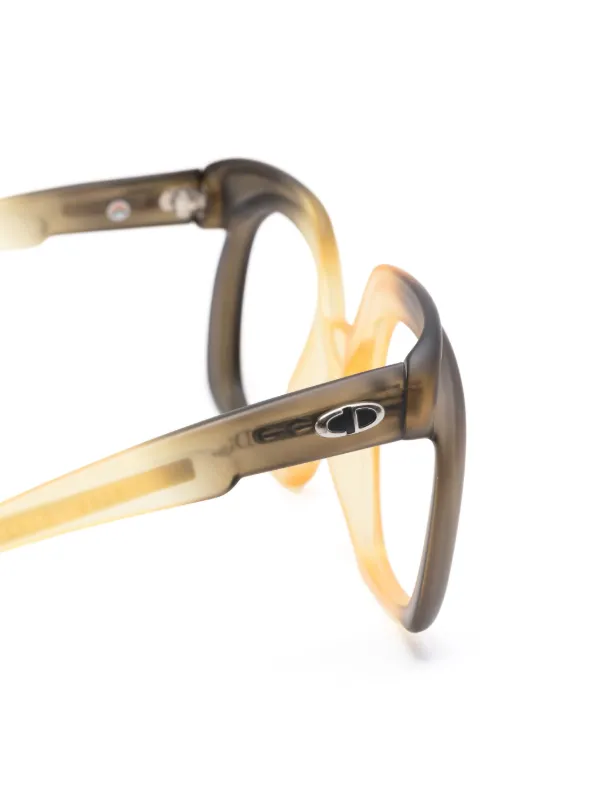 Christian Dior Pre-Owned Lentes Con Armazón Estilo Mariposa 1970