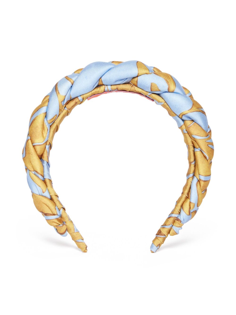 Shop La Doublej Padded-braid Headband In Blue