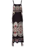 La DoubleJ Slip-Around geometric-print dress - Black