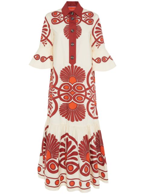 La DoubleJ Artemic geometric-print cotton dress