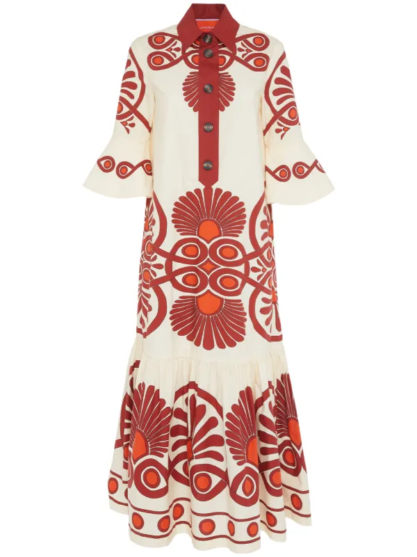 la double j dresses Mini Portofino Dress in Light Blue Tangle Summer Popeline