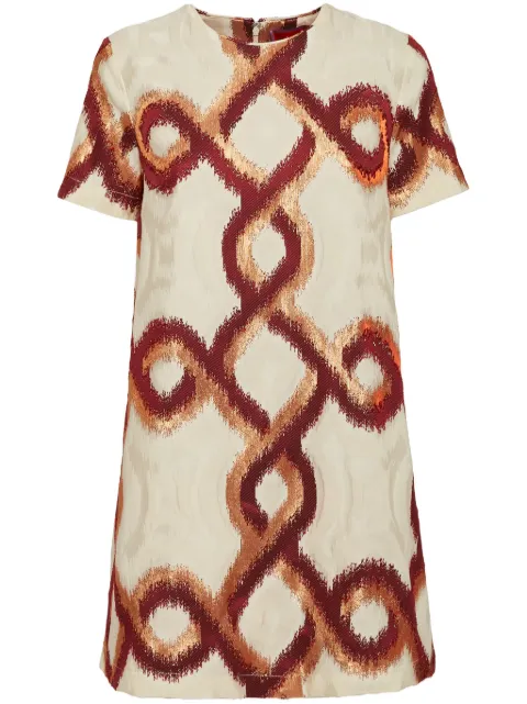 La DoubleJ Mini Swing geometric-print short-sleeve dress
