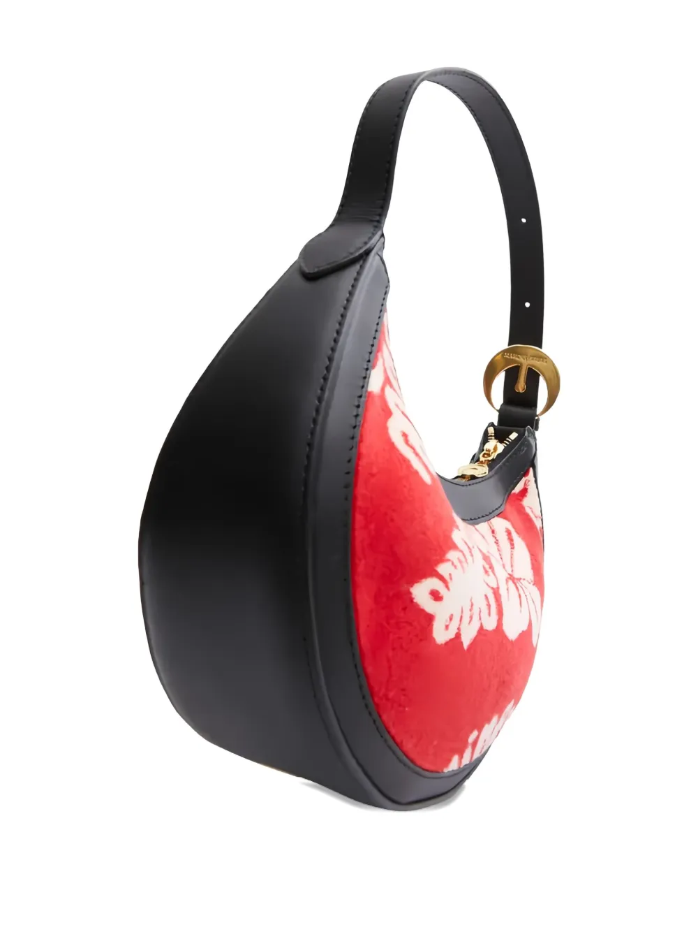 Marine Serre Floral-print Shoulder Bag In Red