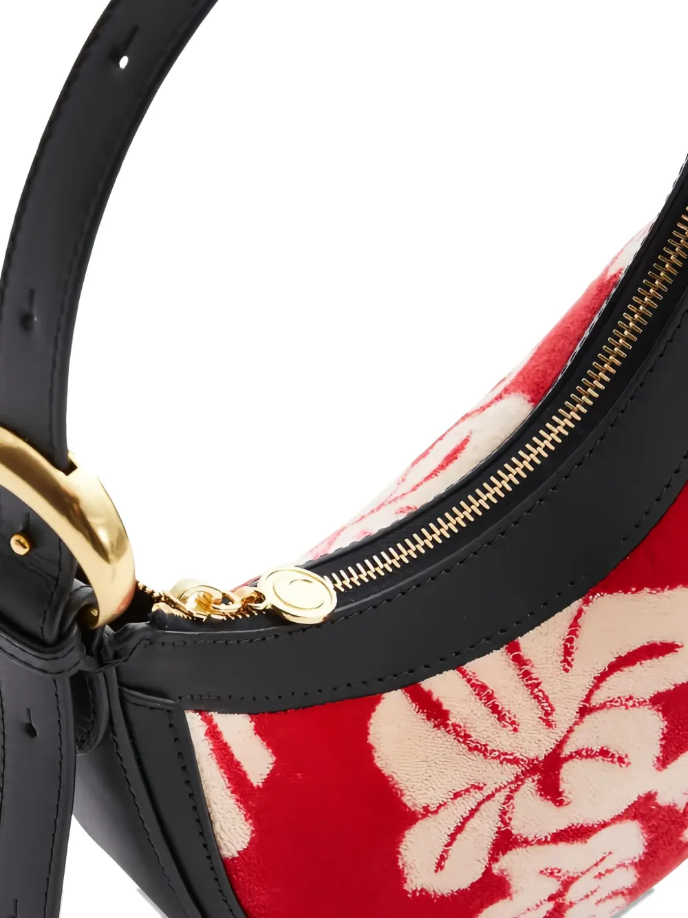 Marine Serre Floral-print Shoulder Bag In Red