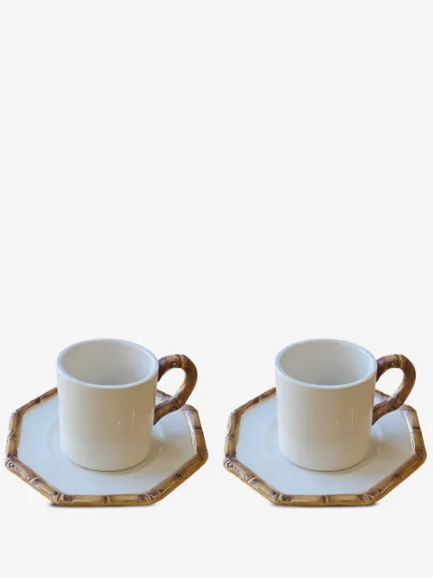 Les-Ottomans Bamboo ceramic coffee cup (set of two)